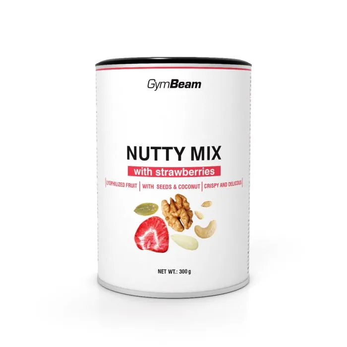 Gymbeam nutty mix s jahodami 300 g