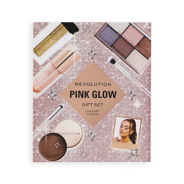 Revolution Pink Glow Get The Look Gift Set, darčeková sada 1×1 set, darčeková sada
