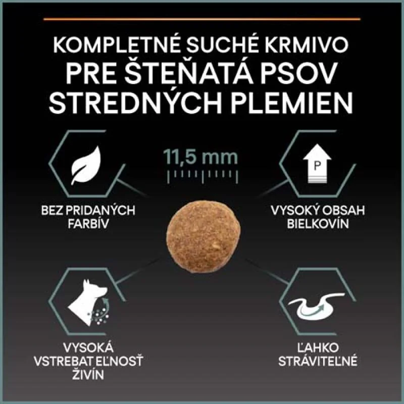 PRO PLAN MEDIUM PUPPY SENSITIVE DIGESTION jahňacie 3kg krmivo pre šteňatá stredných plemien s citlivým trávením