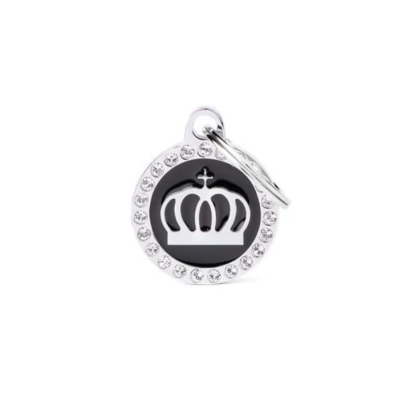 MF BLACK GLAM CROWN gravírovateľný prívesok 2,85x2,15cm