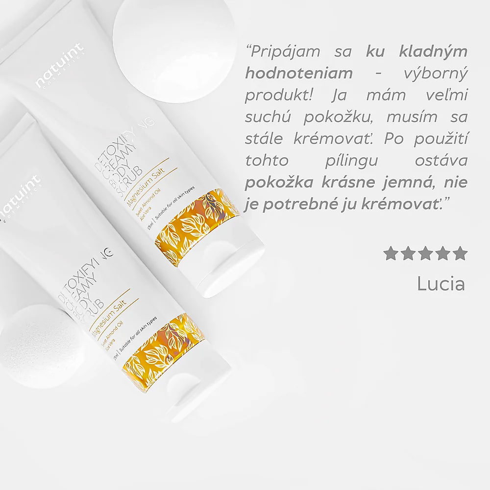 Natuint cosmetics - Telový píling s magnéziovou soľou Detoxifying Creamy Body Scrub