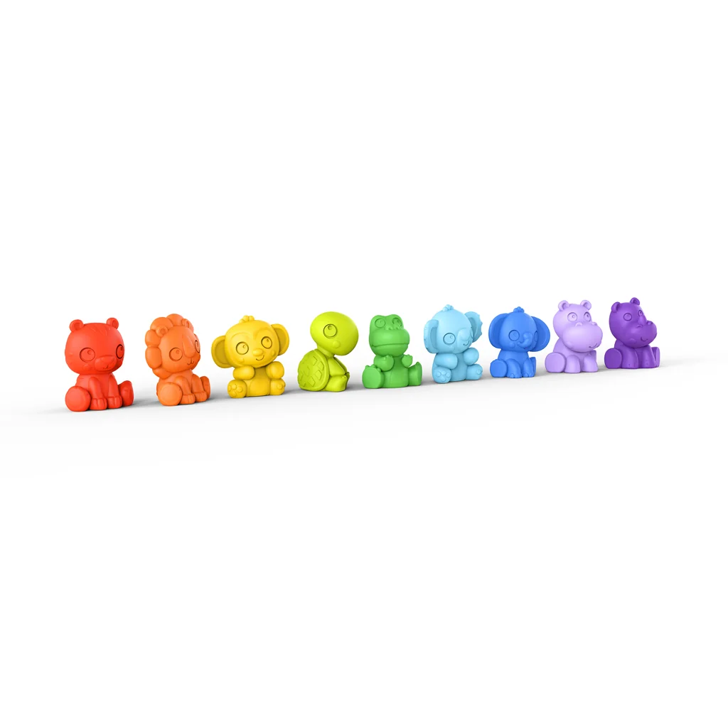 BRIGHT STARTS Hračka zvieratká set 9 ks TropicAnimals, 3m+ 1×1 ks, hračka