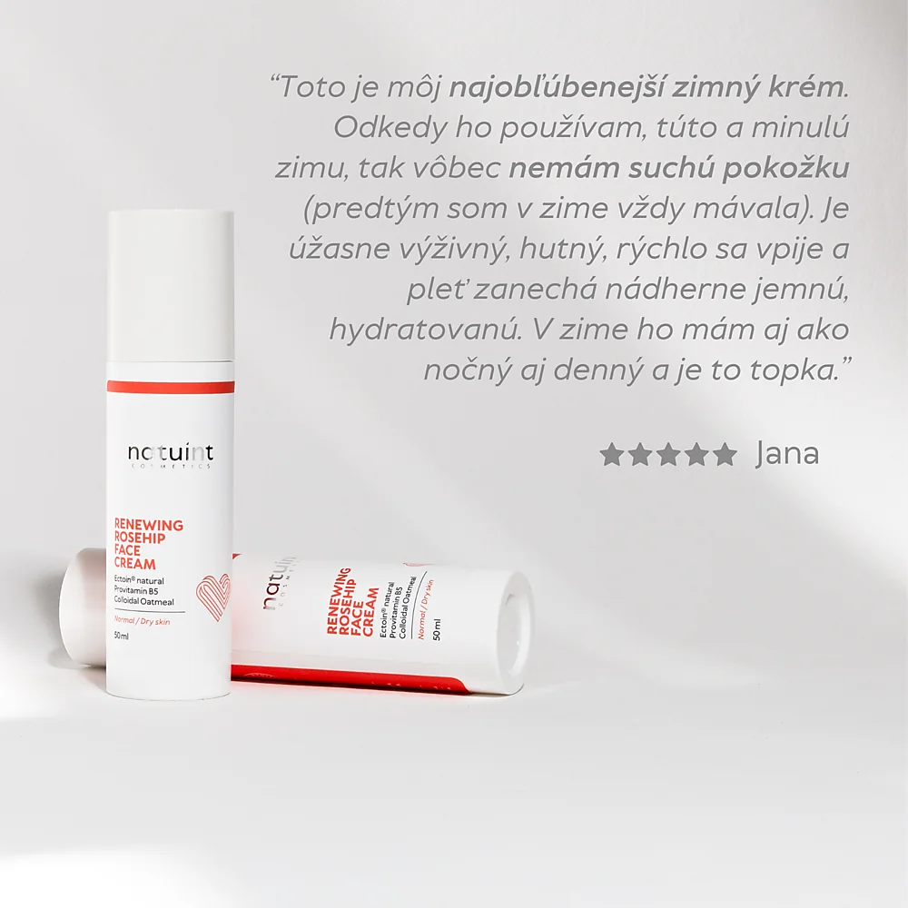 Natuint cosmetics - Šípkový krém na tvár Renewing Rosehip Face Cream