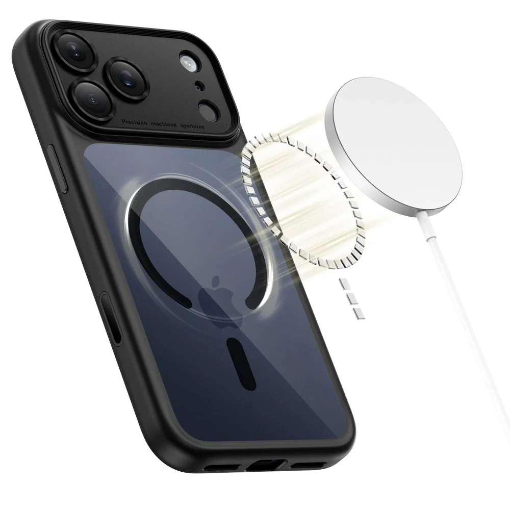 Tech-Protect MagPeak MagSafe CC kryt na iPhone 17 Pro, čierny