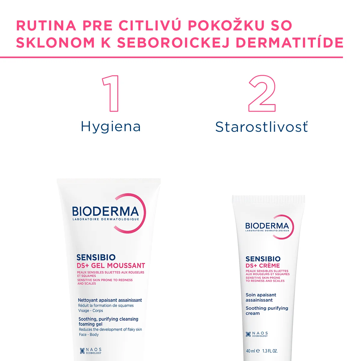 BIODERMA Sensibio DS+ krém na šupinatú pokožku, seborea 40 ml