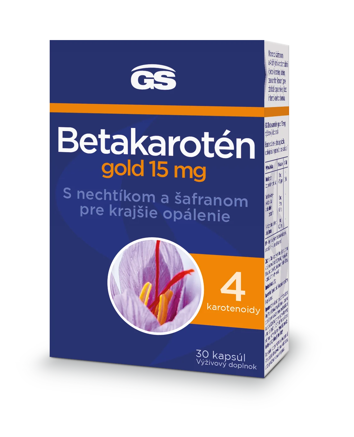 GS Betakarotén gold 15 mg 1×30 cps, výživový doplnok