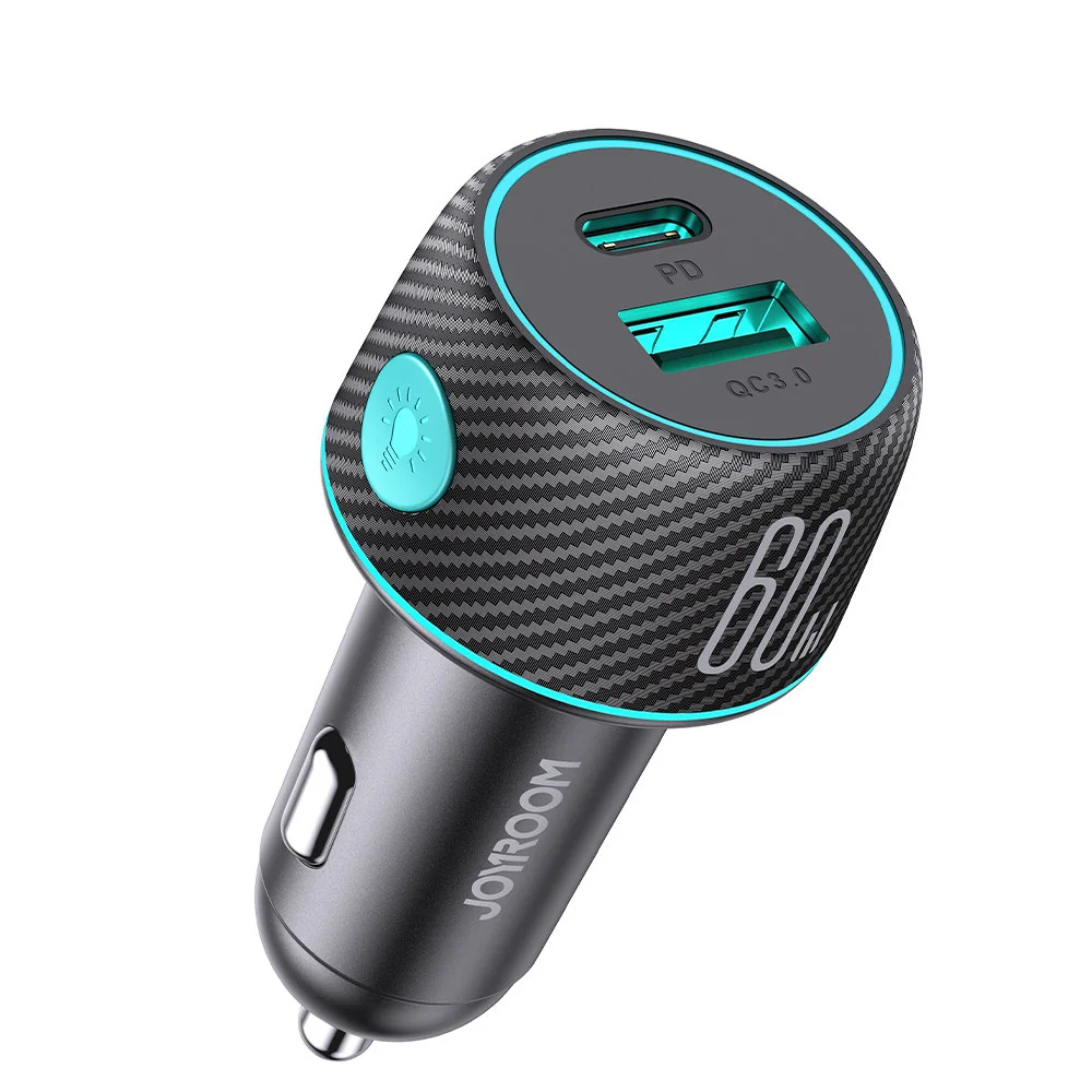 Joyroom JR-CCN01 autonabíjačka USB / USB-C 60W, čierna