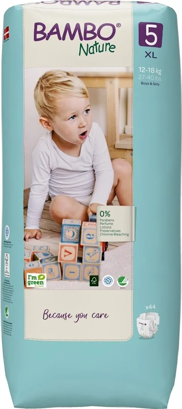 BAMBO Nature Plienky jednorazové 5 XL (12-18 kg) 44 ks 1×44 ks