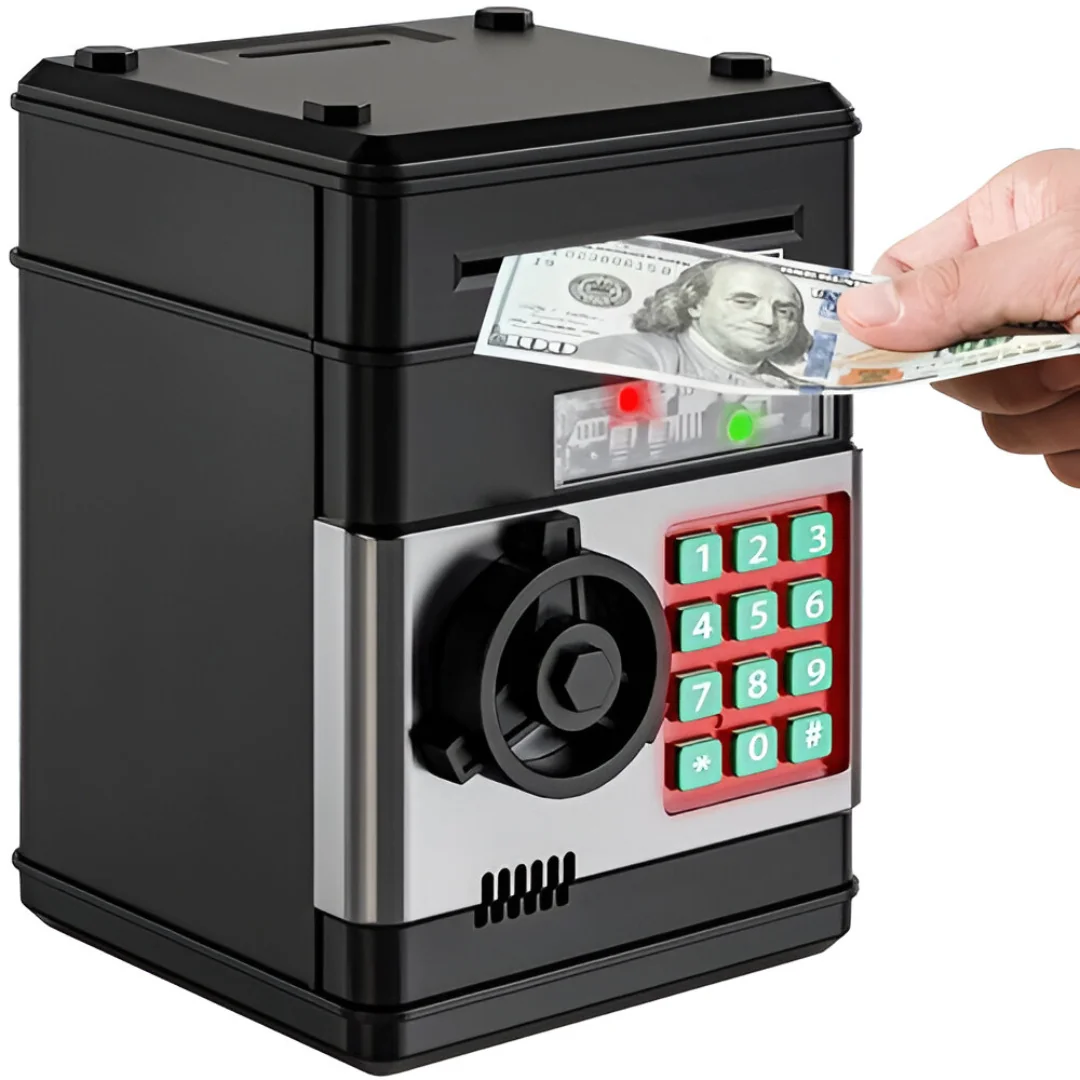 MG Money Box detská pokladnička / trezor, čierny