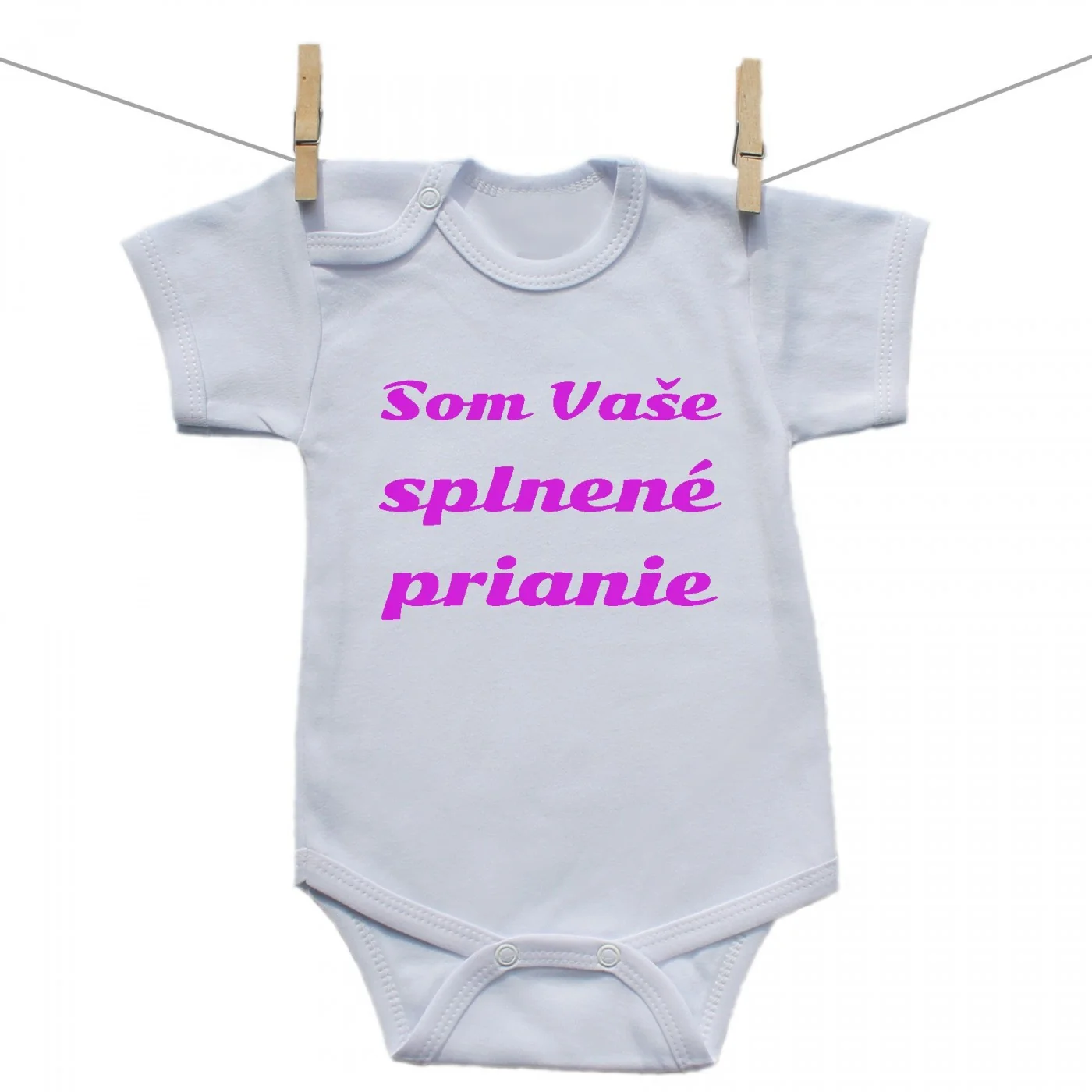 Boodyy Body s krátkym rukávom Splnené prianie Ružová Veľkosť: 92