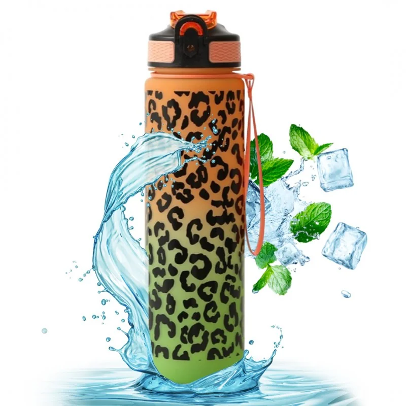 Livefy fľaša na vodu Panter 1l, oranžová / zelená