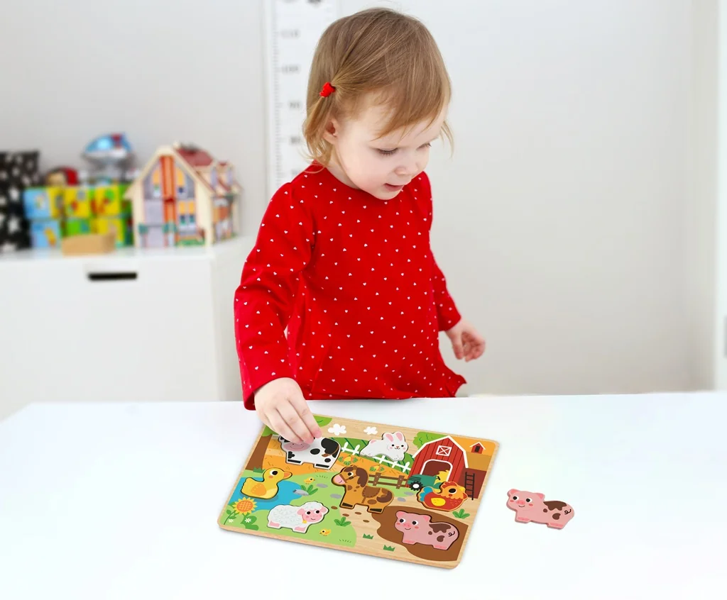 Vkládacie puzzle Farma, 8 dielov
