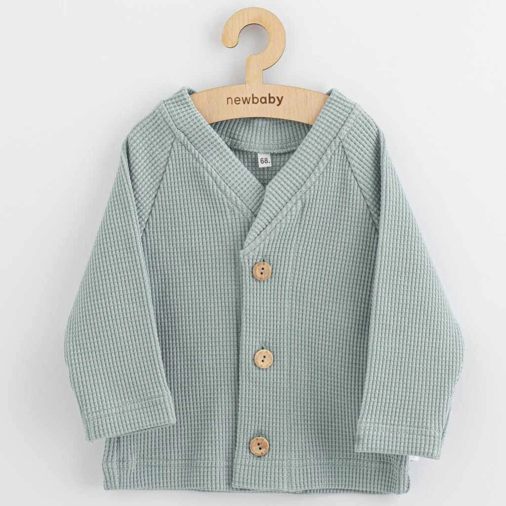 Dojčenský kabátik na gombíky New Baby Luxury clothing Oliver sivý
