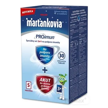 WALMARK Marťankovia PROimun 2v1 na podporu imunity 1×1 set, tablety + vrecúška