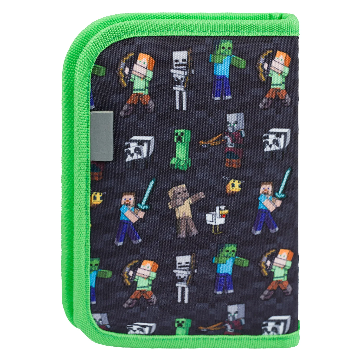 Baagl školský peračník jednoposchodový Minecraft, bez náplne s výbavou, zelený