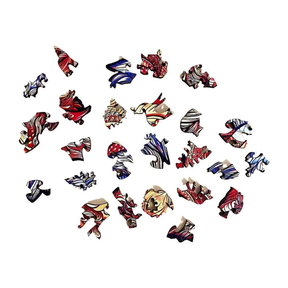 Drevené puzzle Fische 127 dielikov, veľkosť M