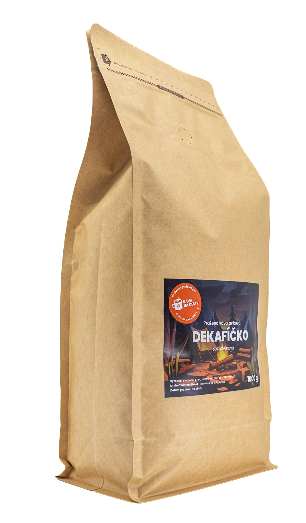Dekafíčko 1 kg Zrnková káva