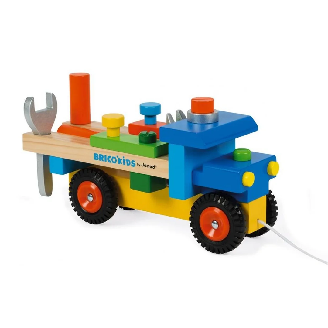 Janod BricoKids Kamión s náradím 17 ks