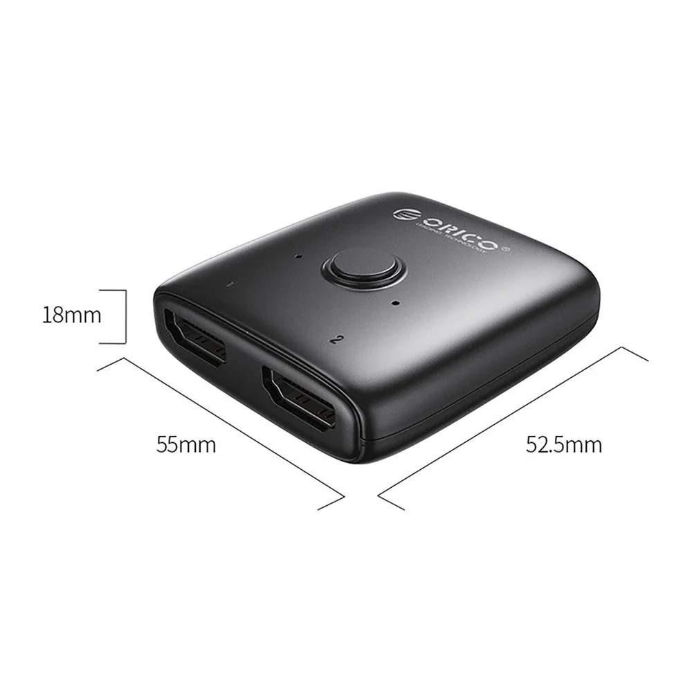 Orico AS2-A1 obojsmerný HDMI switch 4K, čierny