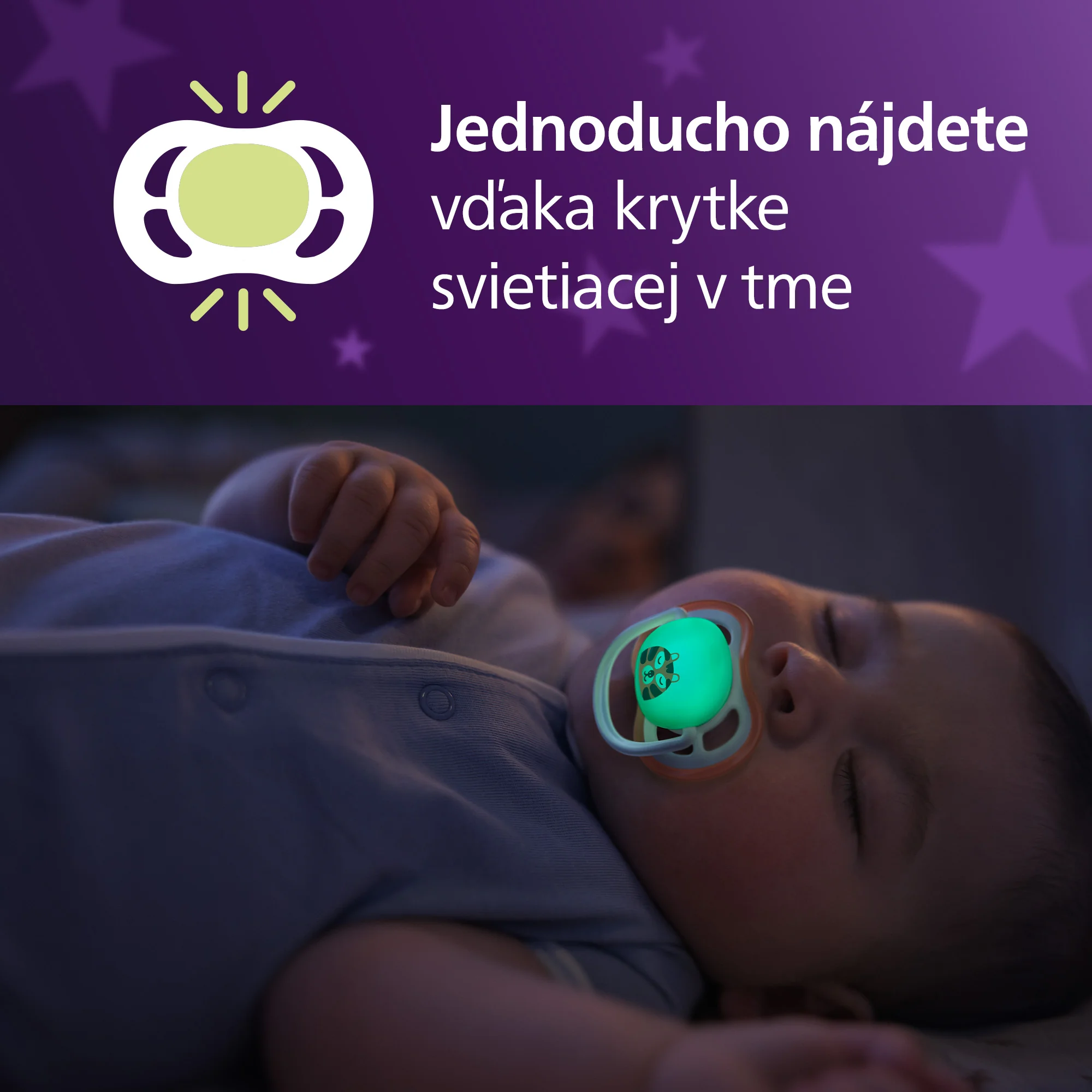 Philips AVENT - Cumlík Ultra air s obrázkom SCF376/24, nočný 0-6 m, chlapec 2 ks