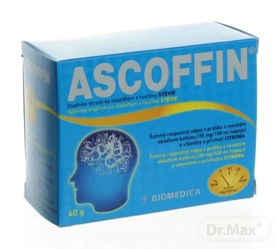 Biomedica Ascoffin 10×4 ml, šumivý nápoj v prášku