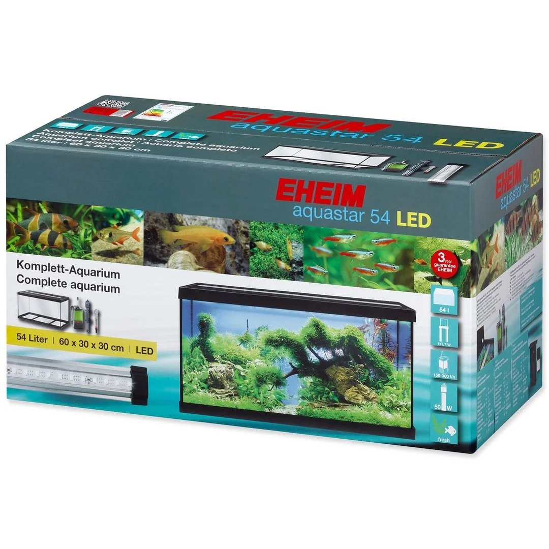 Akvarijný set Eheim Aquastar LED čierny 60x33x33 54l
