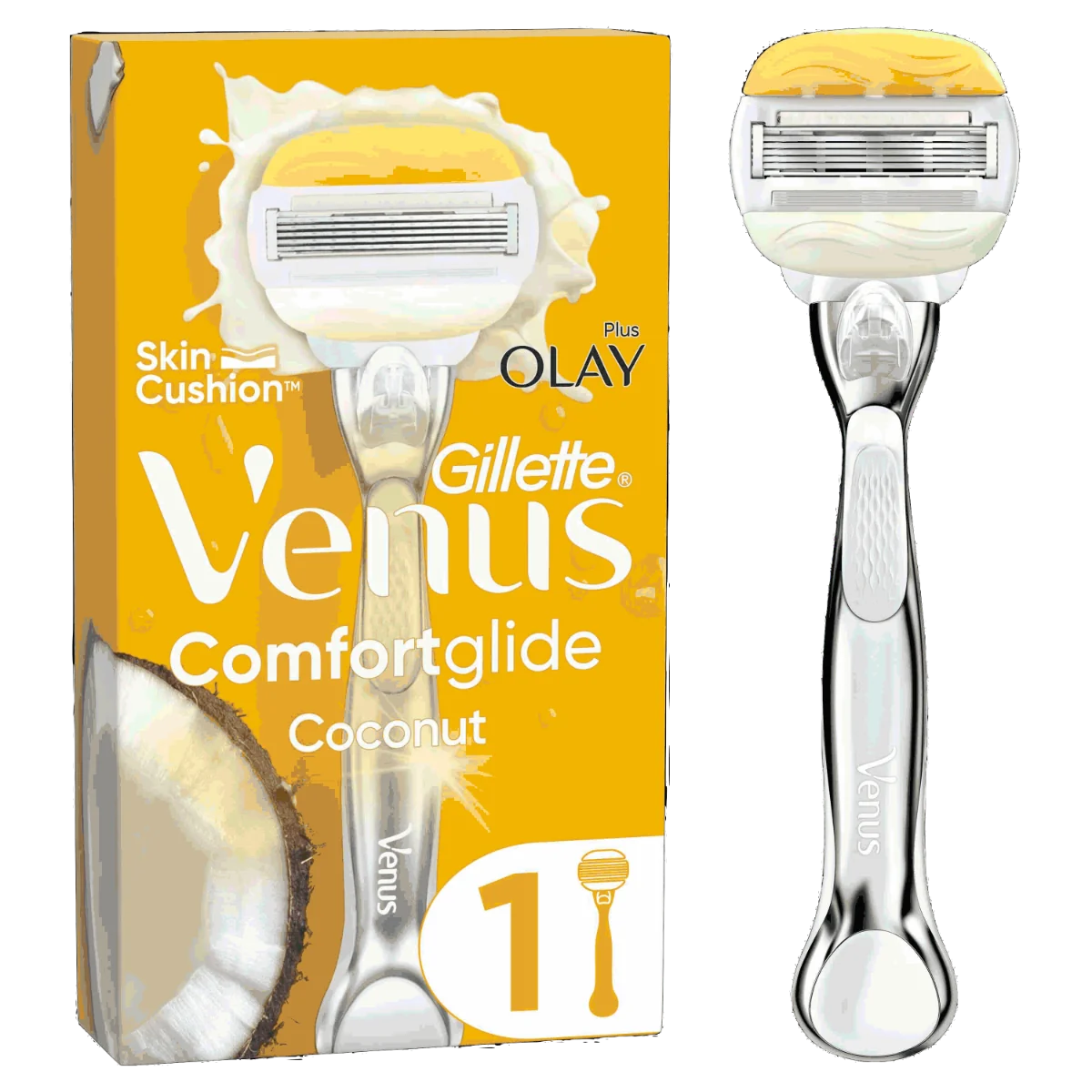 VENUS COMFORTGLIDE COCONUT STROJCEK+1NH 1×1 ks, dámsky holiaci strojček