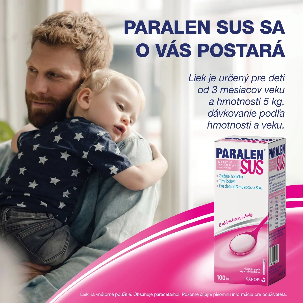 Paralen SUS Pre deti Suspenzia 100 ml