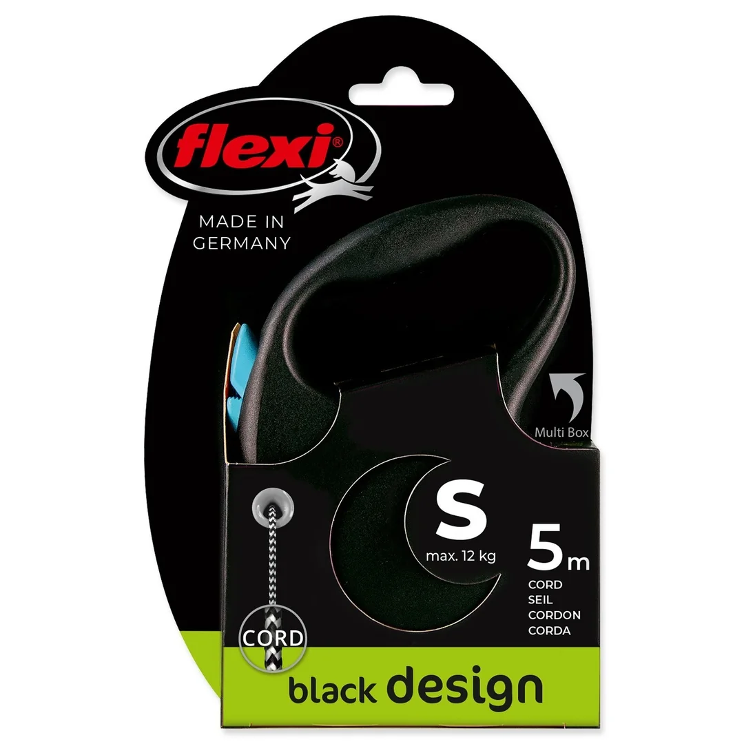 flexi Black Design S lanko 5m modrá do 12kg