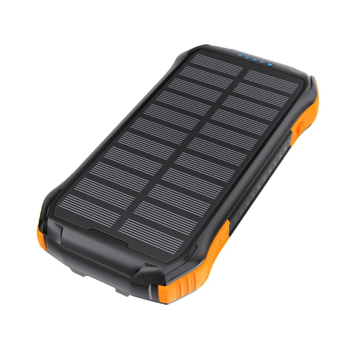 Choetech Solar Power Bank 10000mAh Qi 5W, čierny/oranžový