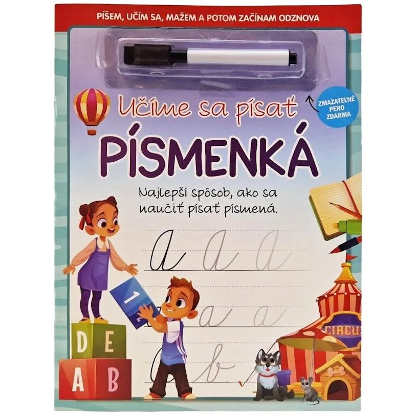 Učíme sa písať písmenká + zmazateľné pero