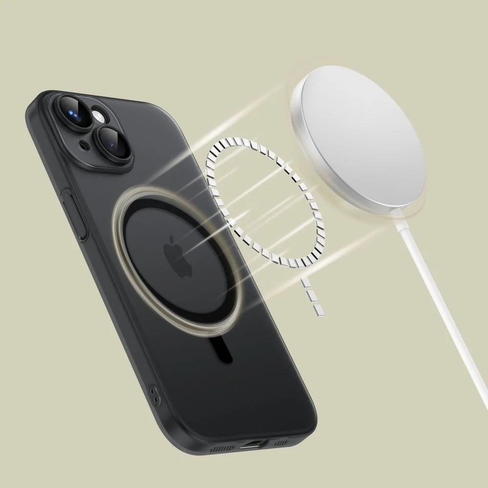 Tech-Protect MagSlime MagSafe kryt na iPhone 15, čierny