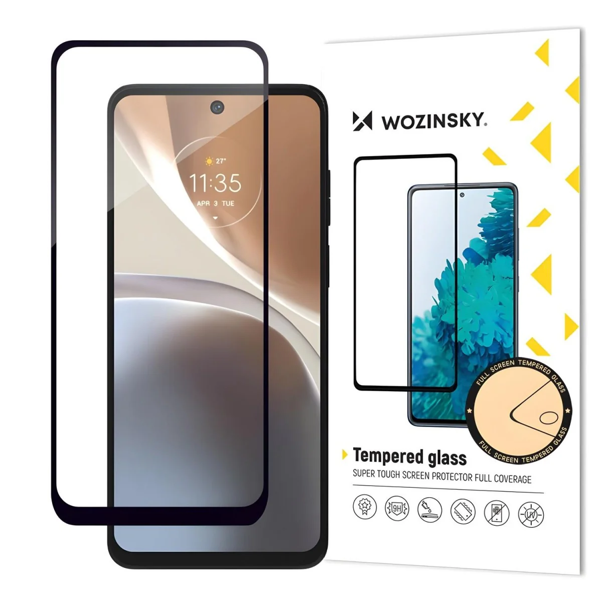 Ochranné tvrdené sklo pre Motorola Moto G32 - Čierna