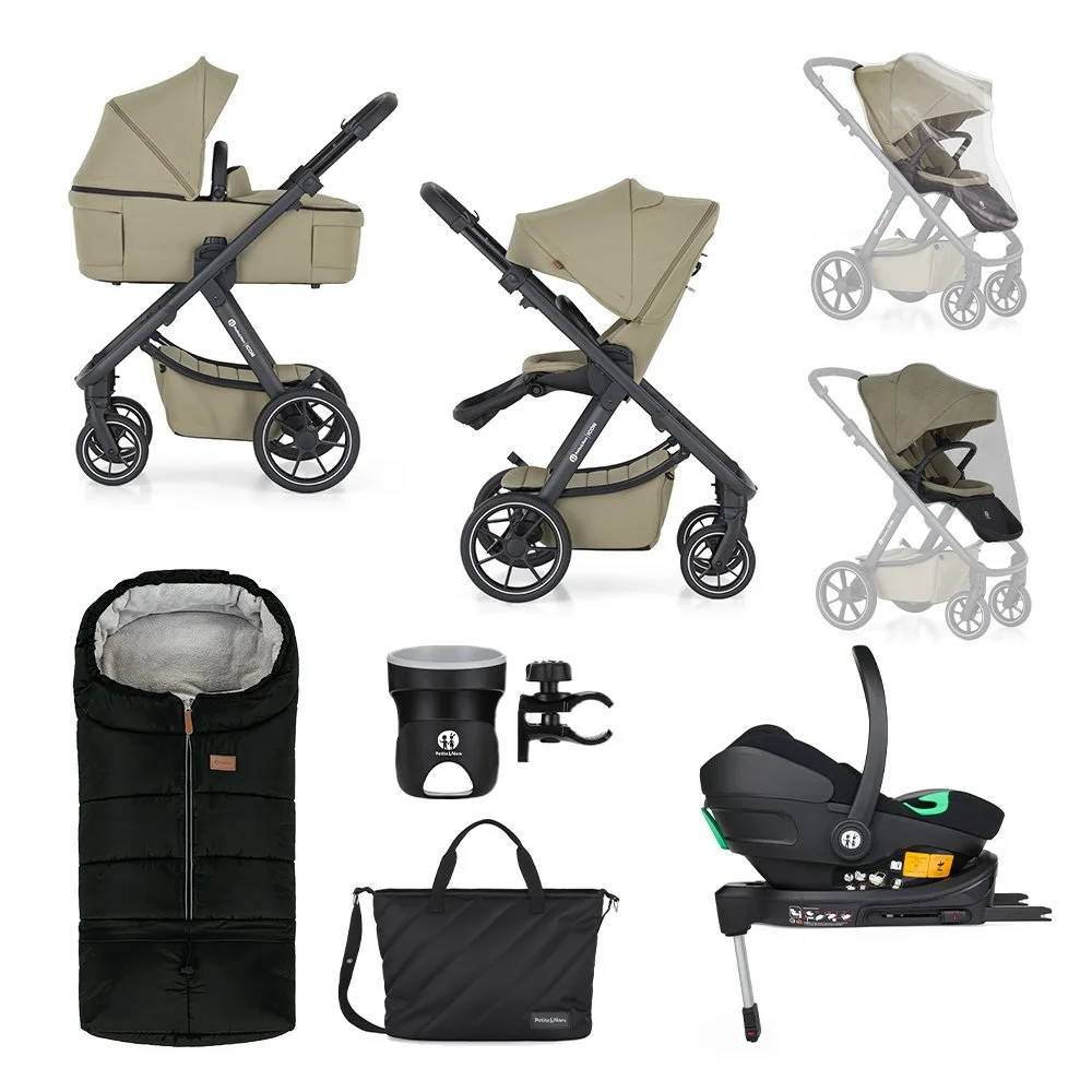 Kočík kombinovaný ICON 2v1 Mossy Green XXL RWS + Core Pro i-Size Black Grey + Báza