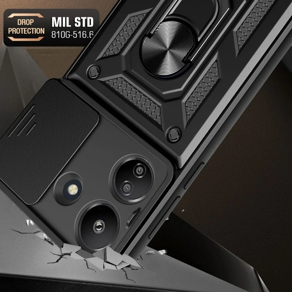 Tech-Protect Camshield kryt na Xiaomi Redmi 13C / Poco C65 čierny