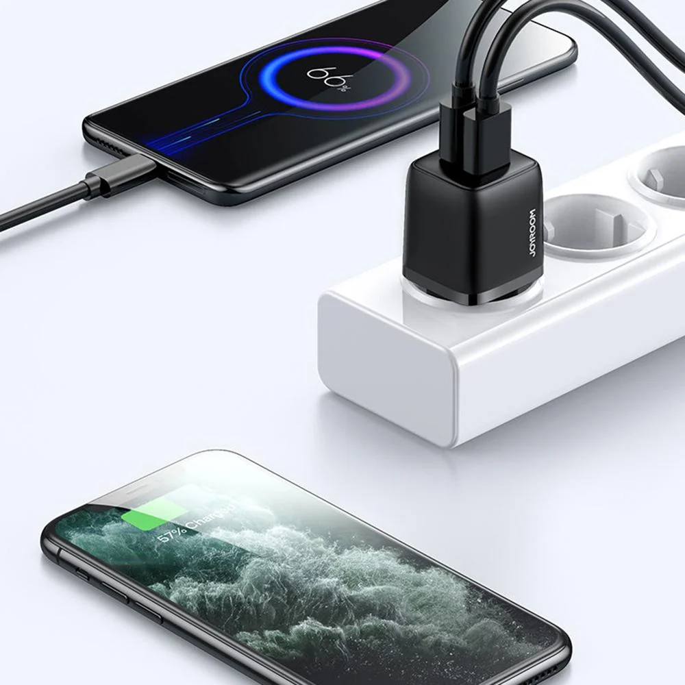 Sieťová nabíjačka - 2 x USB + rýchle nabíjanie 12W, 2,4A - Čierna H28091