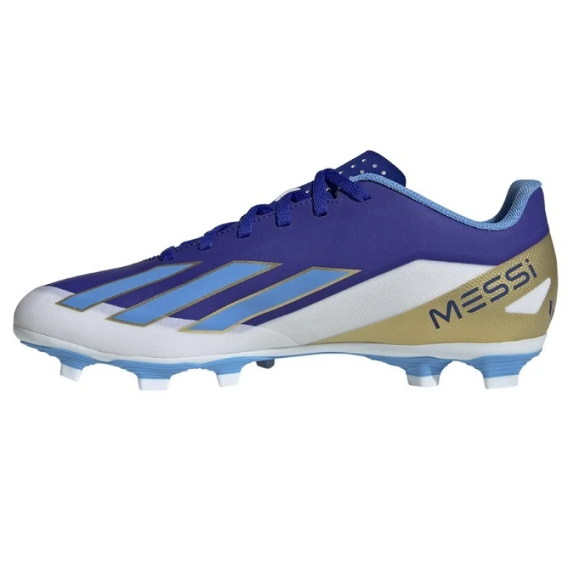 Adidas X CRAZYFAST Club Messi FxG Pánske futbalové kopačky, biela/modrá, veľ. 44