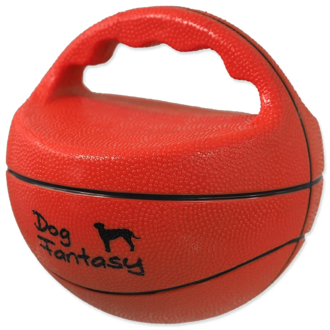Hračka Dog Fantasy Ball lopta s rukoväťou pískacia 15cm