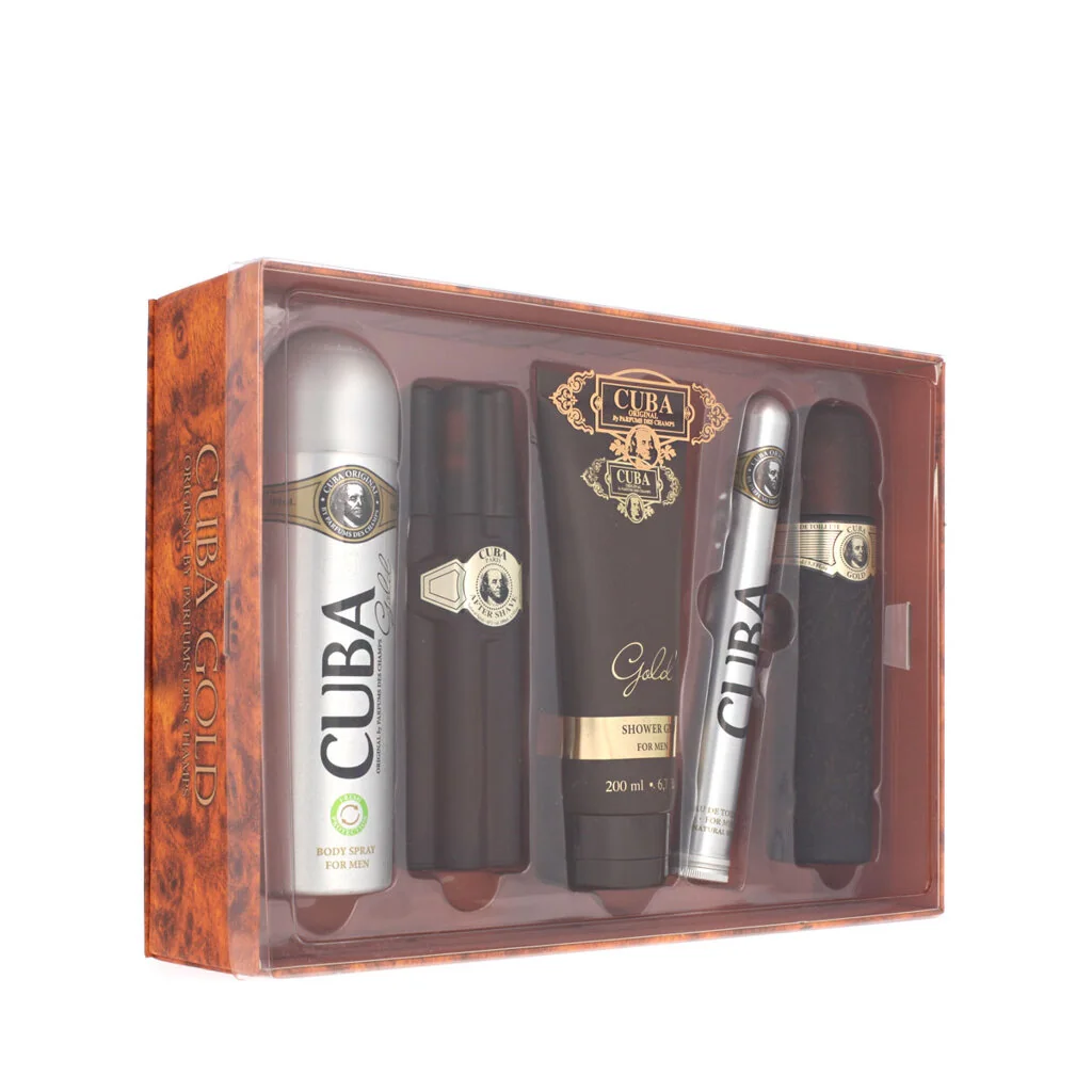 Cuba Gold darčeková sada pánska EDT 100+35 ml, AS 100 ml, DEO 200 ml, SG 200 ml