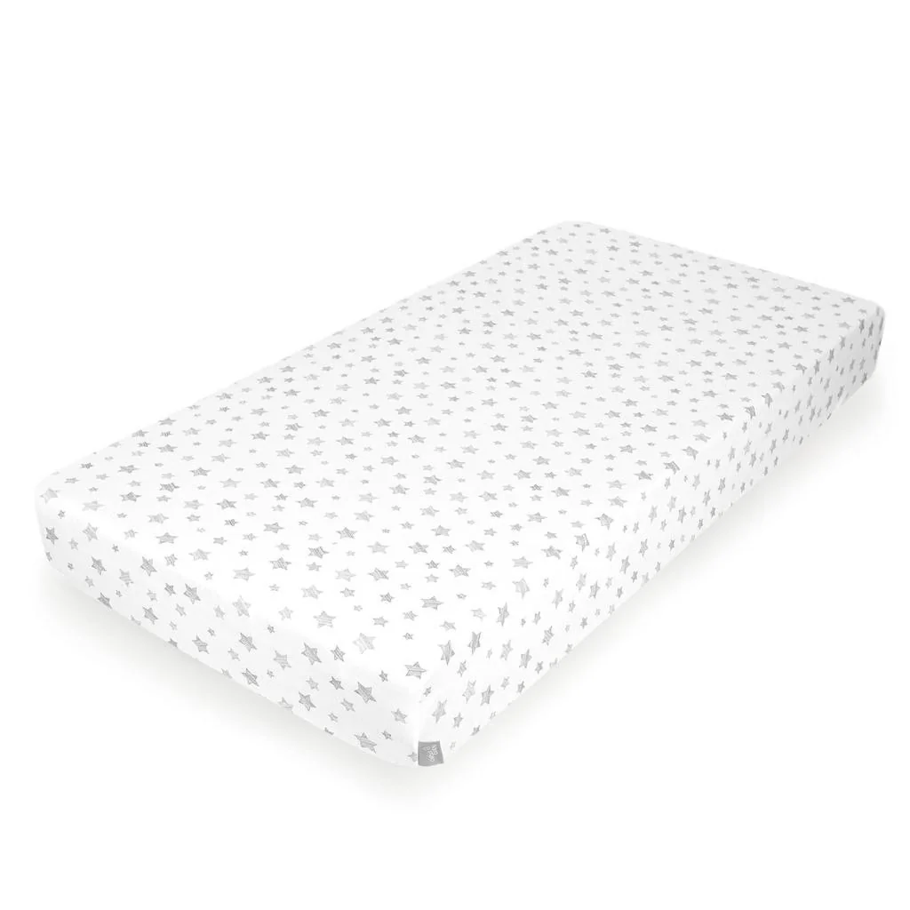 CEBA Plachta Žerzej napínacia s gumou 120 x 60 Grey Stars 1×1 ks