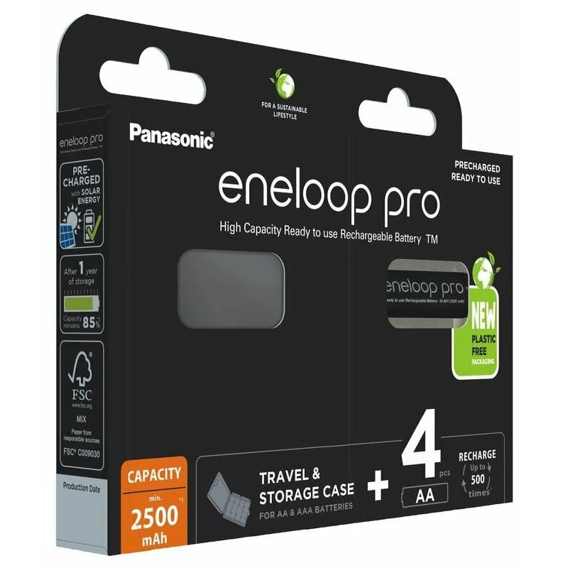 Panasonic Eneloop PRO EKO AA nabíjacie batérie 4ks (BK-3HCDEC4BE) 