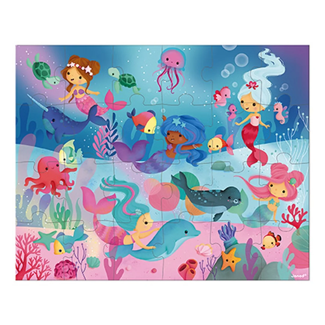 Janod Puzzle Morské víly v kufríku 24 ks