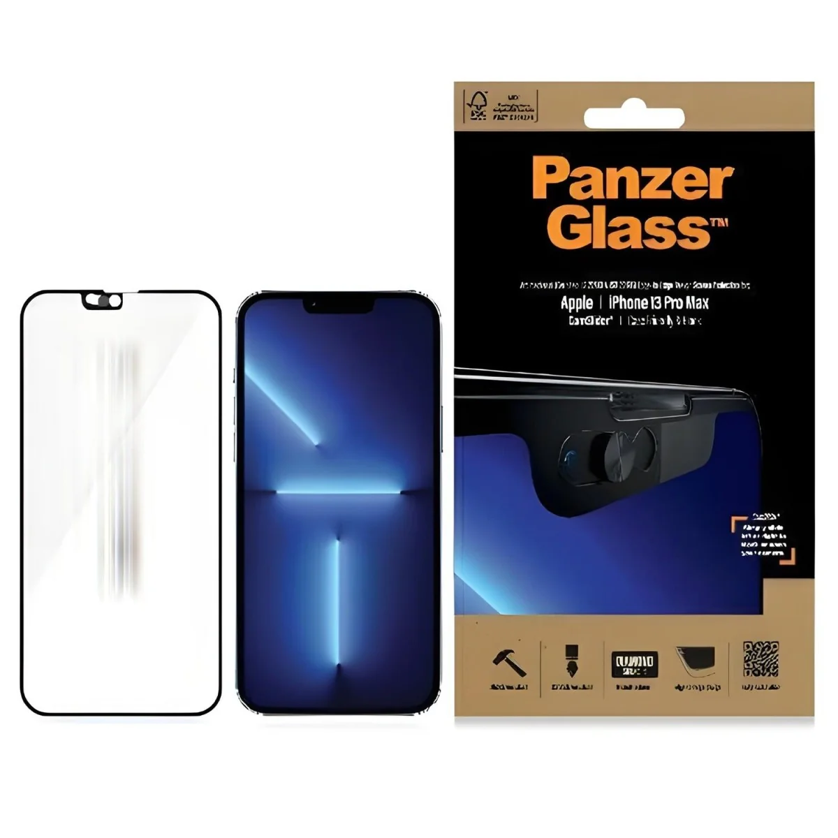 Tvrdené sklo Case Friendly CamSlider pre iPhone 13 Pro Max Čierna, 1 x 1 kus