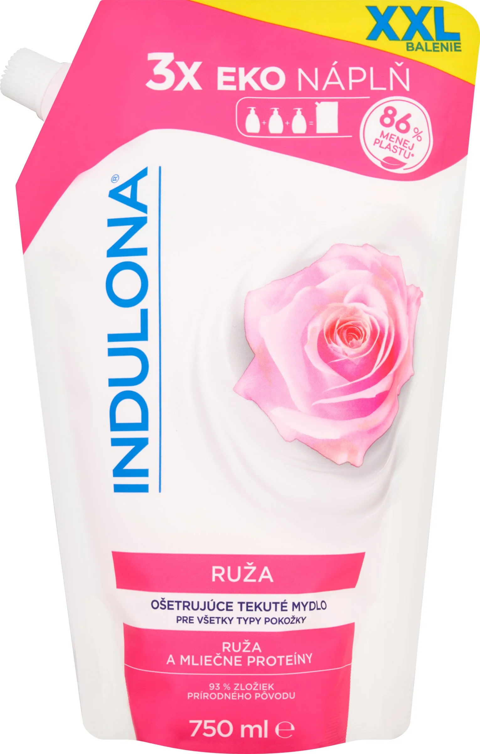 INDULONA Tekuté mydlo Ruža 1×750 ml, tekuté mydlo