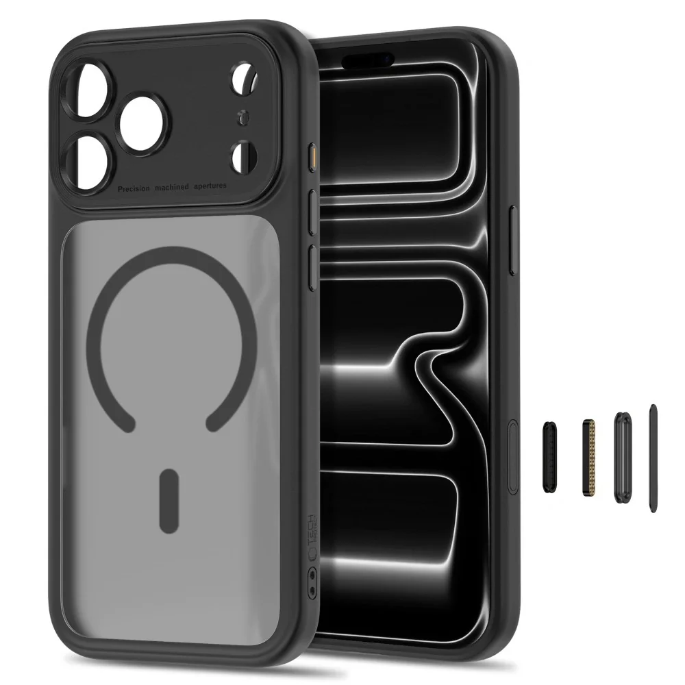 Tech-Protect MagPeak MagSafe CC kryt na iPhone 17 Pro Max / 18 Pro Max, čierny