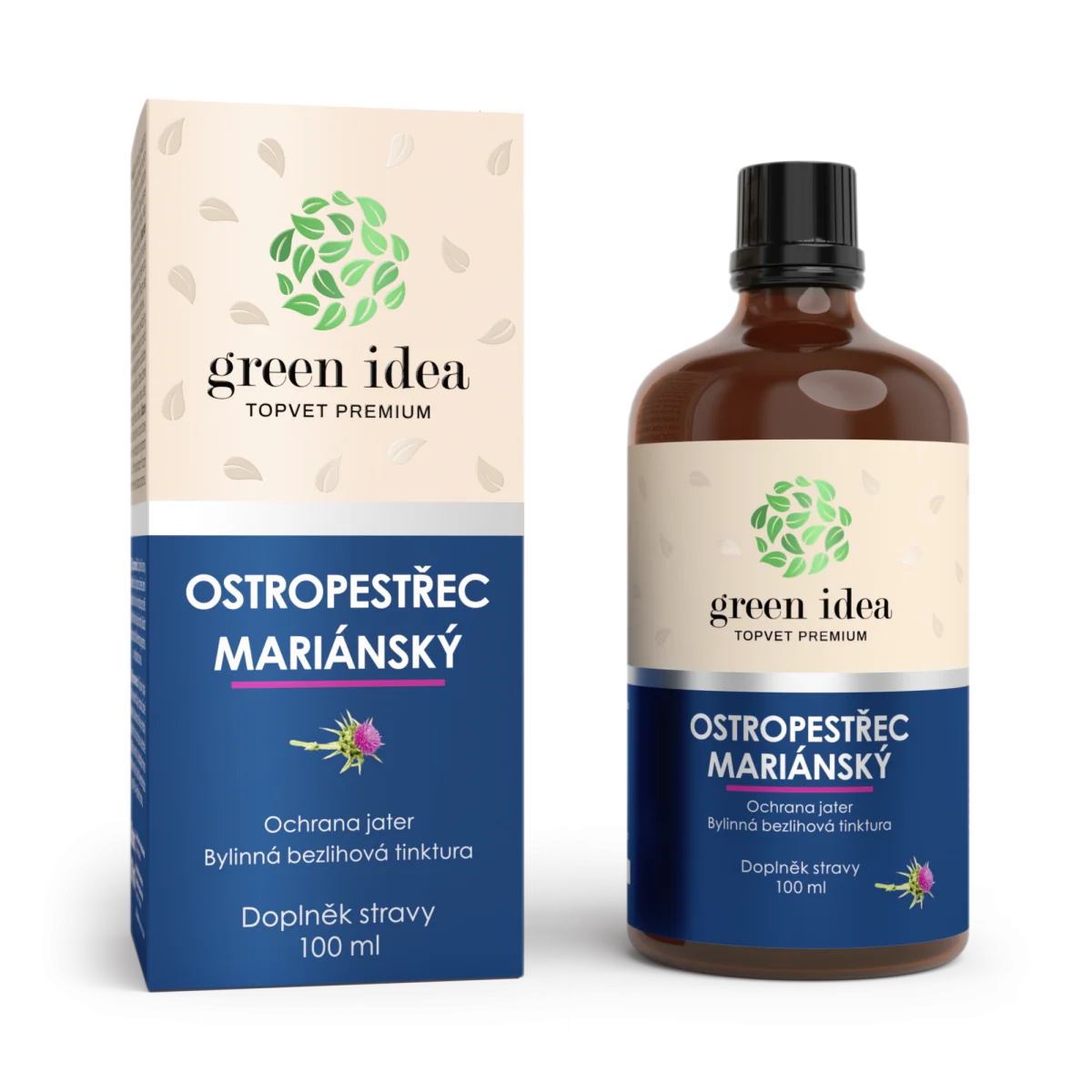 Pestrec mariánsky - bezliehová tinktúra 100 ml - Green idea