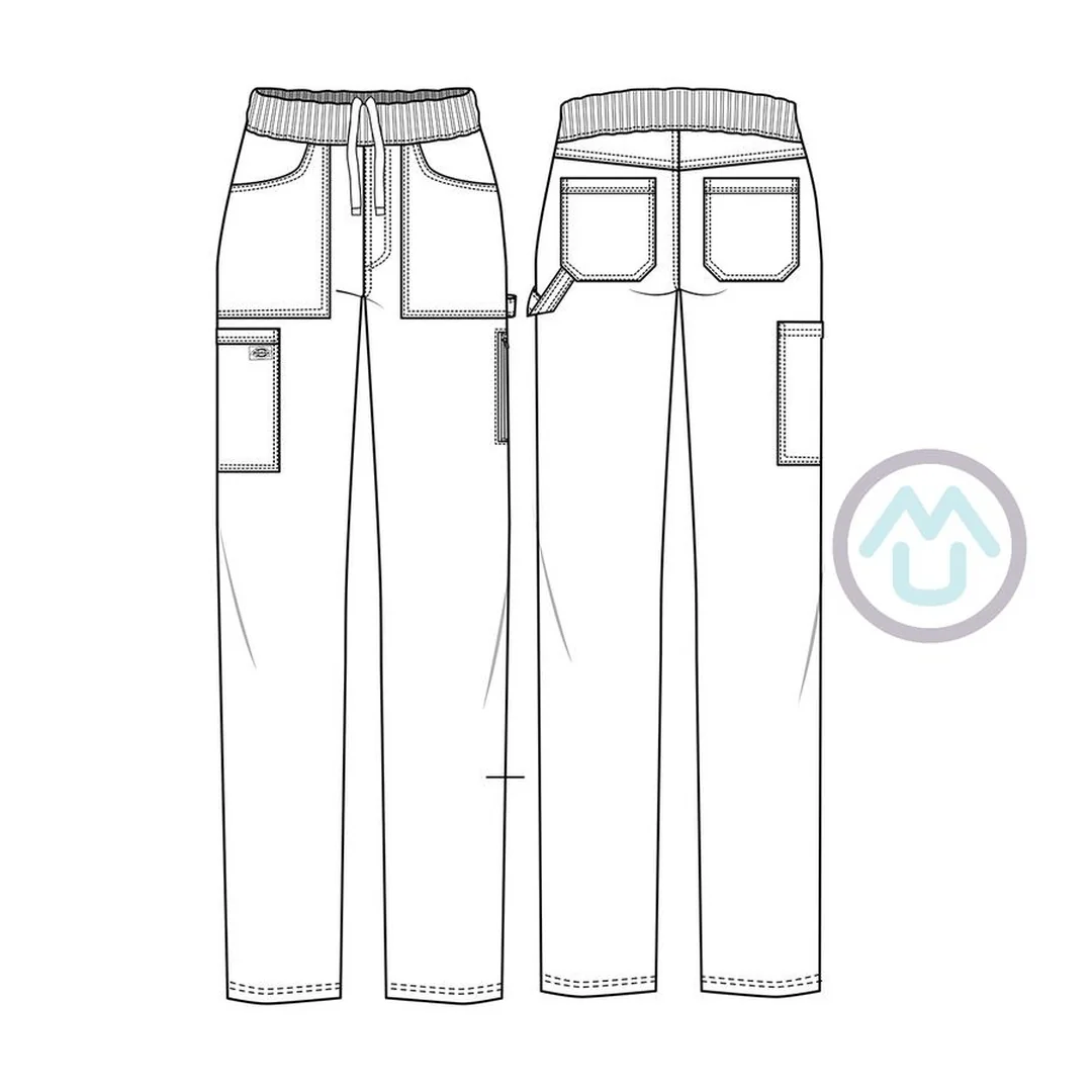 Dámske nohavice Dickies Balance na gumu - biela XXS