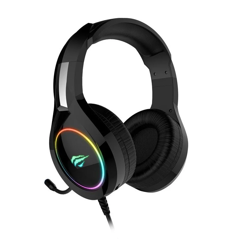 Havit Gamenote H2232d RGB herné slúchadlá 3.5mm, čierne-červené