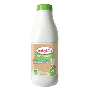 BABYBIO Croissance 3 tekuté dojčenské bio mlieko (1 l) 1×1000 ml, tekuté dojčenské mlieko