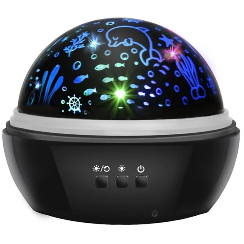 Svietidlo hviezdne nebo DREAM ROTATING BLACK